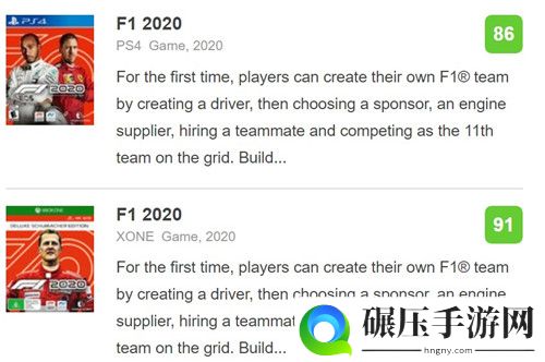 F12020 IGN 9分：史上最棒“F1”游戏体验