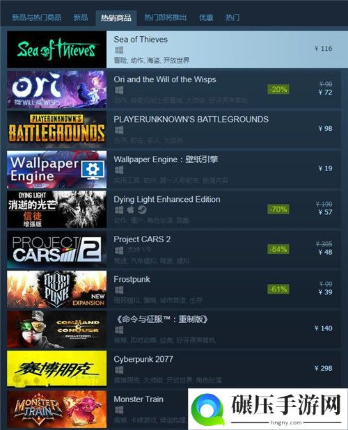 《盗贼之海》Steam特别好评 登热销榜首