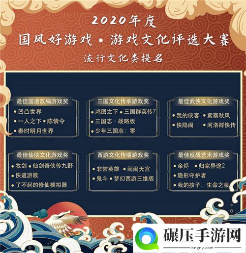 2020“国风好游戏”游戏文化评选大赛名单出炉，百款优秀文化游戏入围