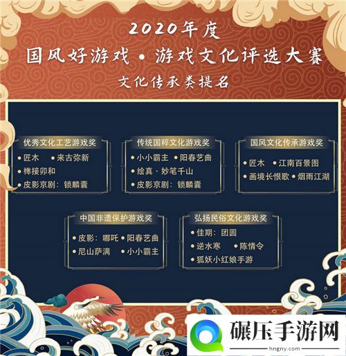 2020“国风好游戏”游戏文化评选大赛名单出炉，百款优秀文化游戏入围